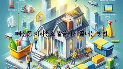 다산동 이사청소, 깔끔하게 끝내는 방법!