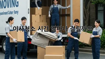 이사청소, 시간 얼마나 걸릴까요?